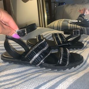 Black Gladiator Sandals